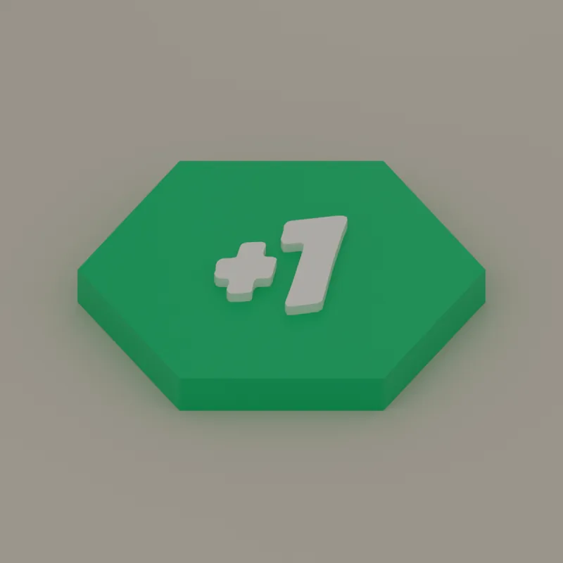 Game token, 3D render of the print